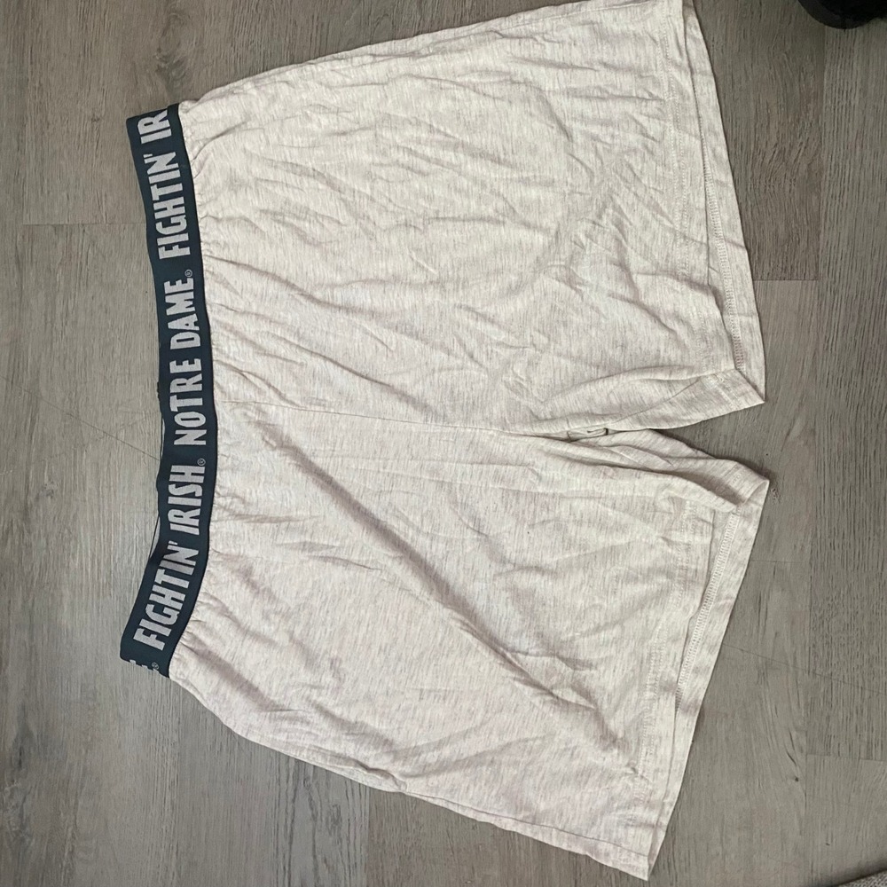 Concepts Sport Notre Dame Sleep Shorts Mens L Gray Fighting Irish Logo